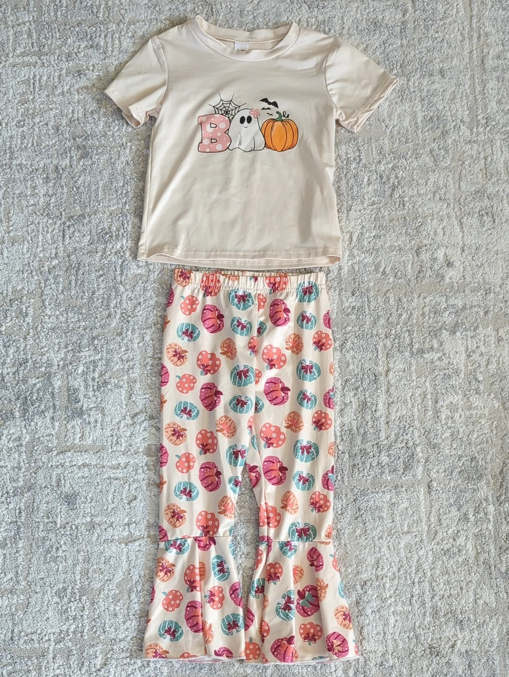 Halloween Pumpkin & Ghost Pajama Set 2-3Y